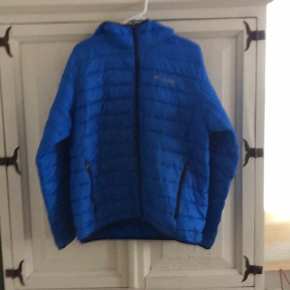 Columbia Men’s L Winter Blue Coat Ski Snow used